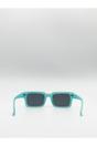 Mint Square Matte Crystal Frame Sunglasses, Image 5 of 6