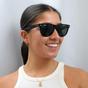 Brown Ray-Ban Brown Rectangle Tortoise Green Sunglasses, Image 5 of 6