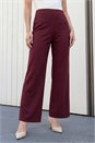 Wine Petite Wide Leg Trouser, Image 1 of 4