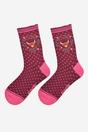 Pink Highland Cow Autumn Wreath Bamboo Socks, Image 2 of 5