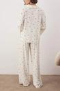 Beige 2-Piece Printed Woven Pajama Set, Image 3 of 3