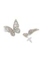 Pink Diva Collection Butterfly Stud Earrings, Image 3 of 5