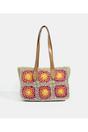 Multi Pia Rossini Multi Aurora - Straw Tote Bag, Image 3 of 5