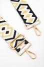 Gold Sarta Gold Metallic Aztec Woven Bag Strap, Image 2 of 4