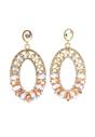 Orange Diva Collection Green Mosaic Dangle Earrings, Image 1 of 5