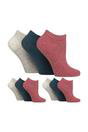 Coral 9 Pack Honeycomb Top Ankle Cotton Socks, Image 1 of 2