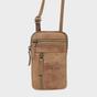 Tan 'BROOKE' Real Leather Mobile Phone Crossbody Bag, Image 1 of 6