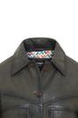 Olive Retro Biker Leather Jacket - Kopervik, Image 5 of 6