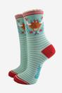 Green Highland Cow Christmas Wreath Bamboo Socks, Image 1 of 5