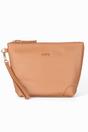 Tan Faux Leather Medium Wash Bag, Image 1 of 2