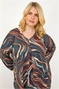 Natural  Curve V-Neck Pleat Front Tunic, Image 1 of 5