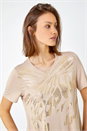 Stone Metallic Animal Print T-Shirt, Image 4 of 5