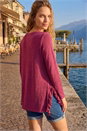 Pink Soft Touch Side Ruffle Top, Image 3 of 4