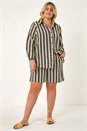 Black Curve Zig Zag Woven Shirt, Image 2 of 7