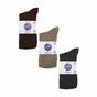 Brown 6 Pack Ladies Non Elastic Bamboo Diabetic Socks, Image 5 of 5