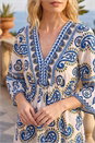 Blue Paisley Border Midi Dress, Image 4 of 4