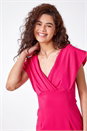 Pink Cross Front Midi Dress, Image 4 of 5