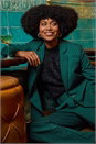 Green Tailored Pinstripe Blazer, Image 9 of 9