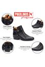 Black Womens Sleek Ankle Heel Boots W1U-8901C1, Image 3 of 7
