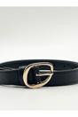 Black Oval Gold Buckle Belt, Image 4 of 4