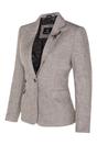 Light Grey Infinity Leather Light Grey Tweed 1920s Herringbone Light Grey Blazer, Image 3 of 6