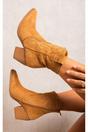 Camel Laura Suede Cowboy Ankle Length Boots, Image 3 of 8