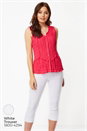 Pink Sleeveless Crinkle Blouse, Image 5 of 8
