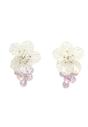White Diva Collection Ethereal Bloom Drop Earrings, Image 1 of 5