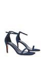 Navy XY LONDON Navy 'Emma' Strappy Stiletto High Heels With Ankle Strap, Image 4 of 6