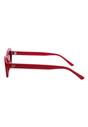 Red Futuristic Angular Micro Sunglasses, Image 3 of 7