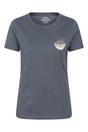 Navy Blue Oban Chest Print Relaxed Fit TShirt, Image 1 of 3