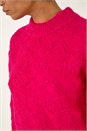 Fuchsia Pointelle Stitch Knit Jumper, Image 5 of 5