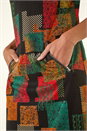 Copper Geo Print Shift Stretch Dress, Image 5 of 5