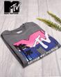 Grey MTV Logo Palm Tree Womens T-shirt, Image 3 of 4