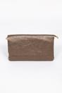 Champagne Metallic Italian Leather Clutch Bag, Image 1 of 3