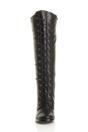 Black High Heel Lace Up Victorian Style Knee High Boots, Image 6 of 6