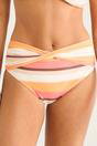  Multi Color Twist Front Tripe Bikini Bottom, Image 3 of 4