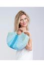 Turqouise Pia Rossini Turqouise Monaco - Straw Tote Bag - Pale Turquoise, Image 1 of 2