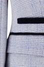 Blue Infinity Leather Blue Womens Blue Check Wool Blend Tweed Blazer, Image 5 of 5