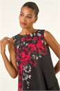 Red Floral Wrap Sequin Top, Image 4 of 5