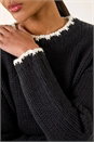 Black Stitch Detail Soft Knit Jumper, Image 6 of 6