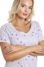 Lilac Camille Lingerie Lilac Multicoloured Heart Print Cotton Nightshirt, Image 5 of 5