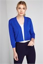 Royal Blue Bow Back Shrug, Image 1 of 4