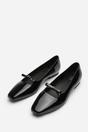 Black 'Jessica' Square Toe Ballet Flats, Image 3 of 5