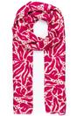 Fuchsia Lightweight Two Tone Floral Scarf, Image 1 of 3