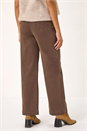 Chocolate Cotton Blend Wide Leg Stretch Jeans, Image 3 of 7