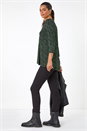 Green Spot Print Pleat Front Tunic Top, Image 3 of 6