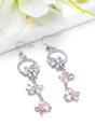 Lilac Floral Halo Chandelier Earrings, Image 3 of 3
