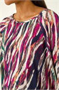 Multi  Stripe Print Stretch Tunic Top, Image 5 of 5