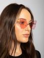Pink Frameless Pink Butterfly Sunglasses, Image 3 of 6